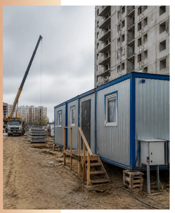 Аренда строительных вагончиков для рабочих в Домодедове
